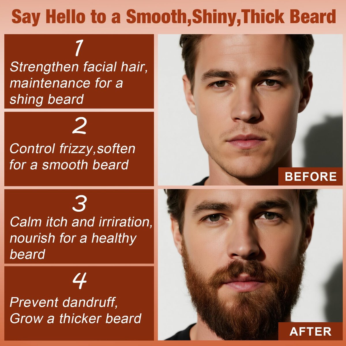 Beard Oil for Men, 4 Fl Oz, 2 Packs Natural Sandalwood & Unscented Beard Growth Oil with Vitamin E, Argan & Jojoba Oil, Softens, Moisturizes, Strengthens, Adds Shine, Reduces Frizz, No Fragrance Conditioner for Men Avelisse