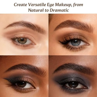 LANDMOON Neutral Nude Matte Mini Eyeshadow Palette - 6 Colors Smoky Taupe & Brown Travel Size Eye Shadows, Highly Pigmented, Long-Lasting, Vegan Makeup Palette with Mirror for Daily Use