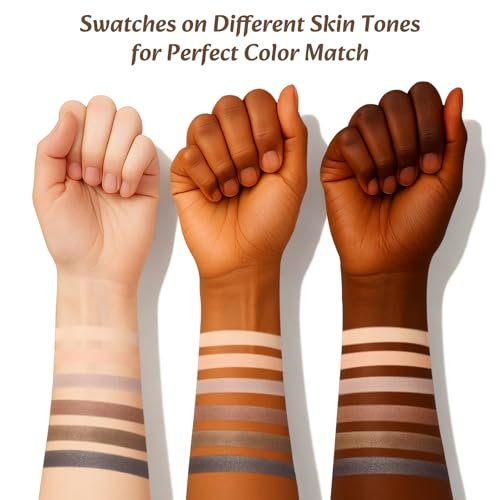 LANDMOON Neutral Nude Matte Mini Eyeshadow Palette - 6 Colors Smoky Taupe & Brown Travel Size Eye Shadows, Highly Pigmented, Long-Lasting, Vegan Makeup Palette with Mirror for Daily Use - görsel 8