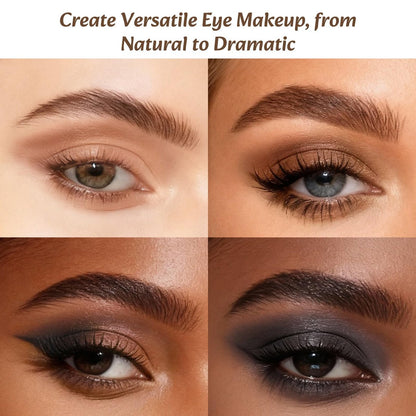 LANDMOON Neutral Nude Matte Mini Eyeshadow Palette - 6 Colors Smoky Taupe & Brown Travel Size Eye Shadows, Highly Pigmented, Long-Lasting, Vegan Makeup Palette with Mirror for Daily Use