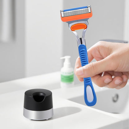 YINARONG Razor Stand Holder – Alloy Metal with Drainage Hole, Universal Fit for Most Razors, Scratch-Resistant Compatible with Gillette