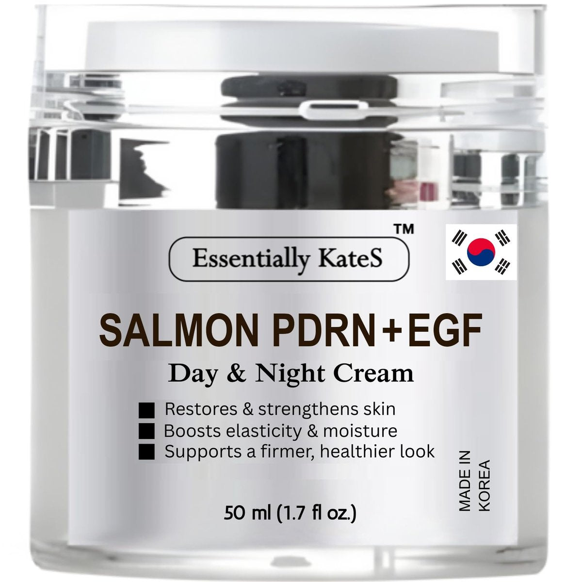 Essentially KateS Salmon PDRN + EGF Day & Night Cream 50 ml - Promotes Skin Regeneration, Elasticity, and Cell Renewal - Korean Skincare - görsel 1