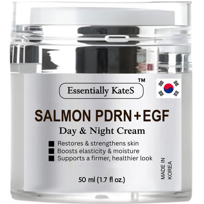 Essentially KateS Salmon PDRN + EGF Day & Night Cream 50 ml - Promotes Skin Regeneration, Elasticity, and Cell Renewal - Korean Skincare