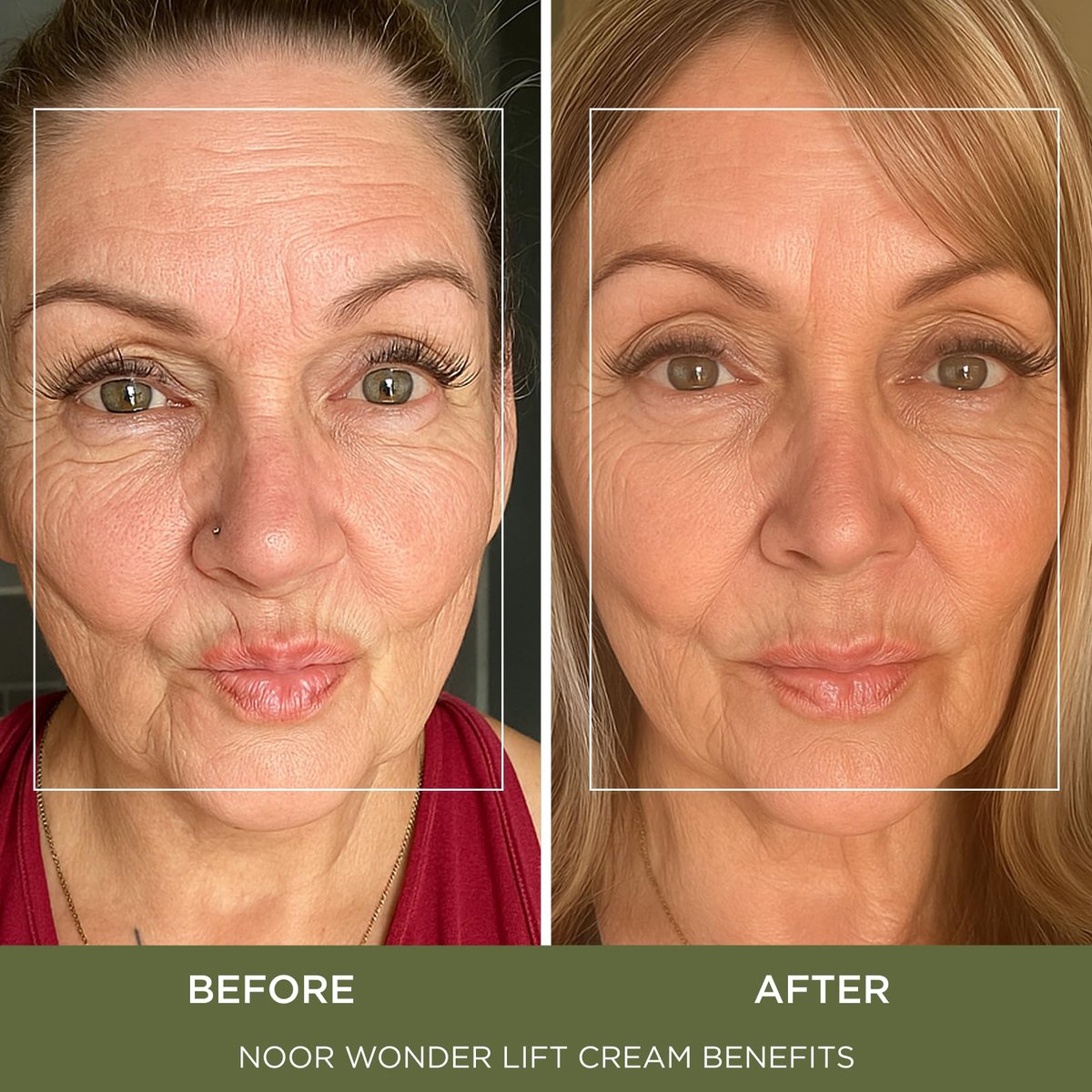 Noor Wonder Lift Cream for Women - Natural Anti-Aging Wrinkle Treatment with Syn-Ake Blend, 1 Fl Oz Avelisse