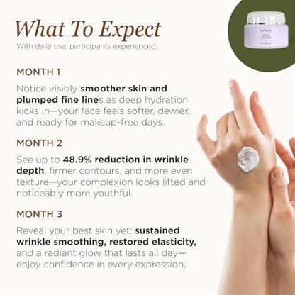 Noor Wonder Lift Cream for Women - Natural Anti-Aging Wrinkle Treatment with Syn-Ake Blend, 1 Fl Oz Avelisse