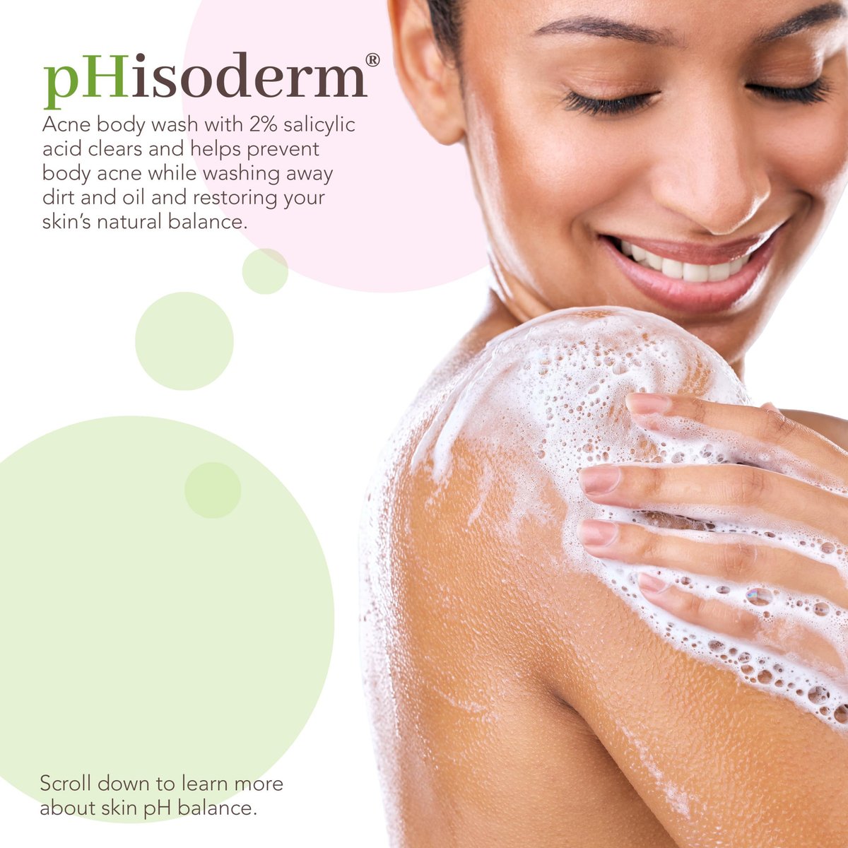 pHisoderm Anti-Blemish Body Wash for Acne-Prone Skin, pH Balanced with Salicylic Acid and Hyaluronic Acid, 3 x 10 fl oz Avelisse