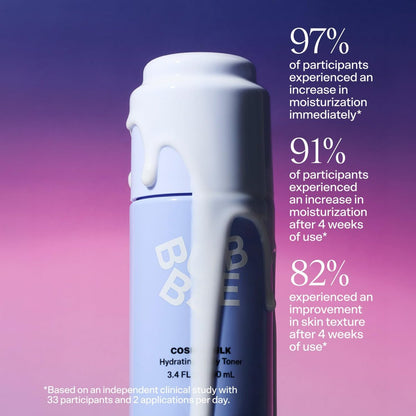 Bubble Skincare Cosmic Silk Hydrating Milky Toner - Ceramide-Rich Face Toner for Dry, Dehydrated Skin with Hyaluronic Acid, Maple Sap Water, Allantoin - Radiant, Glazed Look (100ml)