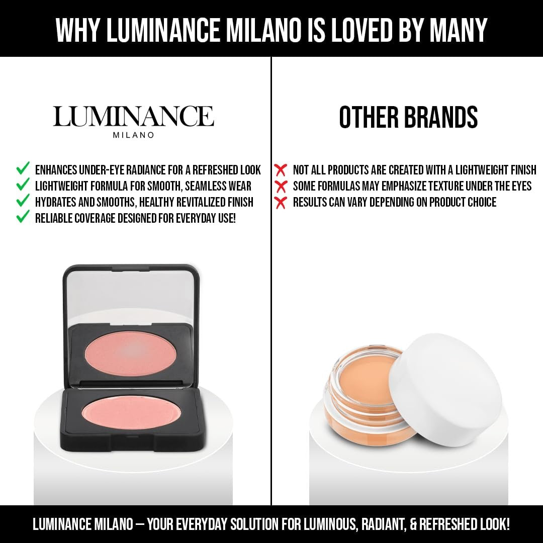 Original Luminance Milano Under Eye Brightener Pink – Lightweight Pink Under Eye Corrector for Dark Circles and Fine Lines – Vegan Concealer Brightener for Tired Eyes – Natural Radiant Finish Avelisse