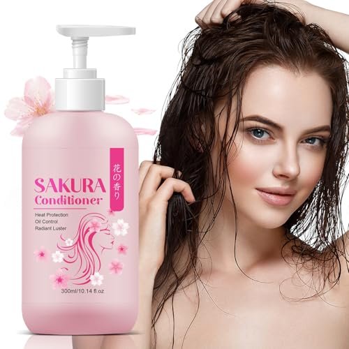 Sakura Shampoo + Conditioner Set, Japanese Cherry Blossom & Vitamin E, Clarifying Volumizing Hydrating Hair Care, Repairs Shine, 5.08 oz Each - görsel 4
