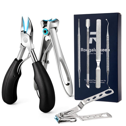 7-Piece Professional Stainless Steel Ingrown Toenail Removal Kit – Heavy Duty Toenail Clippers for Thick Nails, Home Foot Care for Adults & Seniors