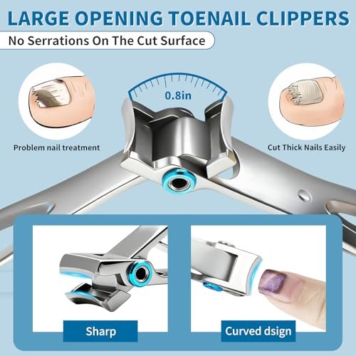 7-Piece Professional Stainless Steel Ingrown Toenail Removal Kit – Heavy Duty Toenail Clippers for Thick Nails, Home Foot Care for Adults & Seniors - görsel 7
