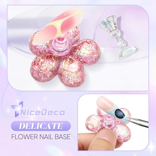 Nicedeco Nail Stand Display - DIY Magnetic Nail Holder for Tips, Acrylic Nail Practice Stand with 96Pcs Reusable Putty, Manicure Tool - görsel 8