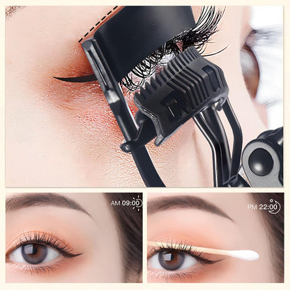Eyelash Curler for Hooded Eyes with Built-in Comb and 2 Replacement Pads – Lift and Define Lashes