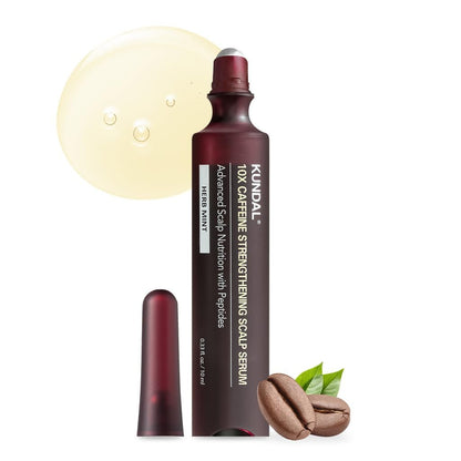 KUNDAL Hair Loss Serum Roll-on 10X Caffeine for Stronger Roots | Cooling Menthol & Botanical Hair Regrowth | Korean Scalp Wellness Care for Thinning Hair (0.33 fl oz) Avelisse