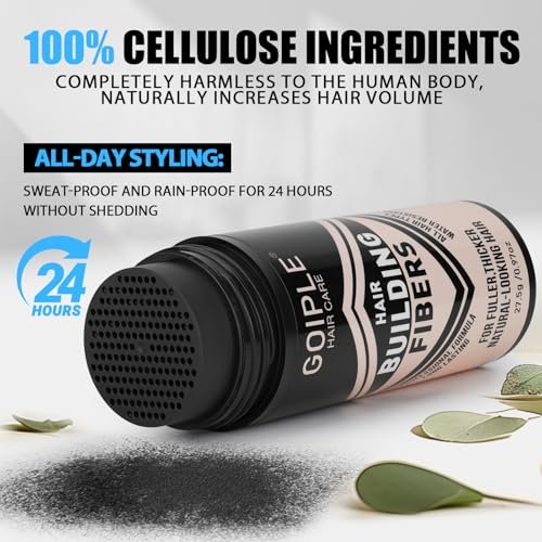 WOZUTUNT Hair Fiber Water Resistant Spray for Men – Extra Hold, Hairline Enhancer & Volumizing Spray for Black Hair (Pack of 6, 0.67 Fl Oz Each) Avelisse