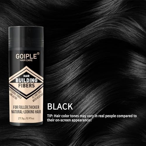 WOZUTUNT Hair Fiber Water Resistant Spray for Men – Extra Hold, Hairline Enhancer & Volumizing Spray for Black Hair (Pack of 6, 0.67 Fl Oz Each) Avelisse