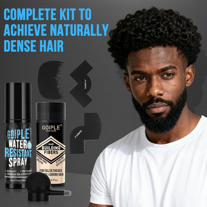WOZUTUNT Hair Fiber Water Resistant Spray for Men – Extra Hold, Hairline Enhancer & Volumizing Spray for Black Hair (Pack of 6, 0.67 Fl Oz Each) Avelisse