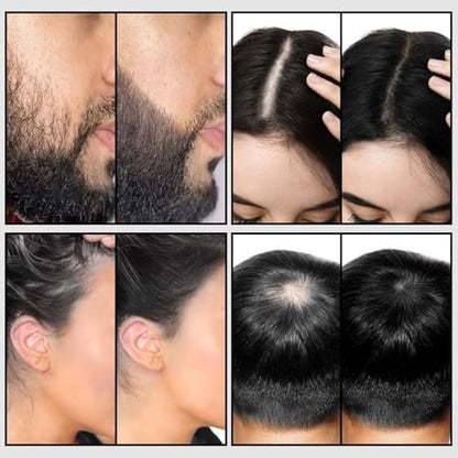 WOZUTUNT Hair Fiber Water Resistant Spray for Men – Extra Hold, Hairline Enhancer & Volumizing Spray for Black Hair (Pack of 6, 0.67 Fl Oz Each) Avelisse