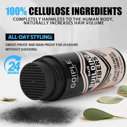 WOZUTUNT Hair Fiber Water Resistant Spray for Men – Extra Hold, Hairline Enhancer & Volumizing Spray for Black Hair (Pack of 6, 0.67 Fl Oz Each) Avelisse