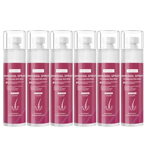 5% Minoxidil for Women Hair Regrowth Spray | Extra Strength with Biotin | 6 Bottles (100ml Each) Avelisse