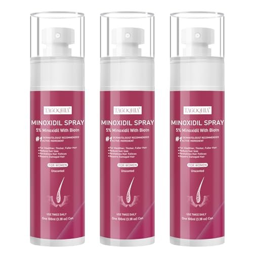 5% Minoxidil for Women Hair Regrowth Spray | Extra Strength with Biotin | 6 Bottles (100ml Each) Avelisse