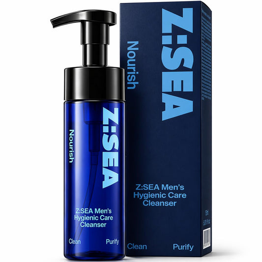 Z:SEA Men's Foaming Intimate Wash - pH Balanced Cleanser with Cooling Menthol & Amino Acids, Controls Odor, Soothes Itching & Irritation, Gentle Daily Hygiene for Groin Area, 5.29 Fl Oz Avelisse
