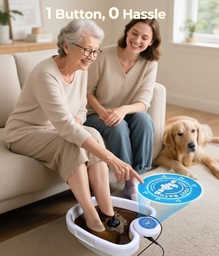 SPATOES Ionic Foot Detox Machine 3.0 - Home Foot Spa with Ion Detox Cleanse, 2 Arrays, 15 Liners, Sea Salt & Upgraded Durable Basin (Off White) Avelisse