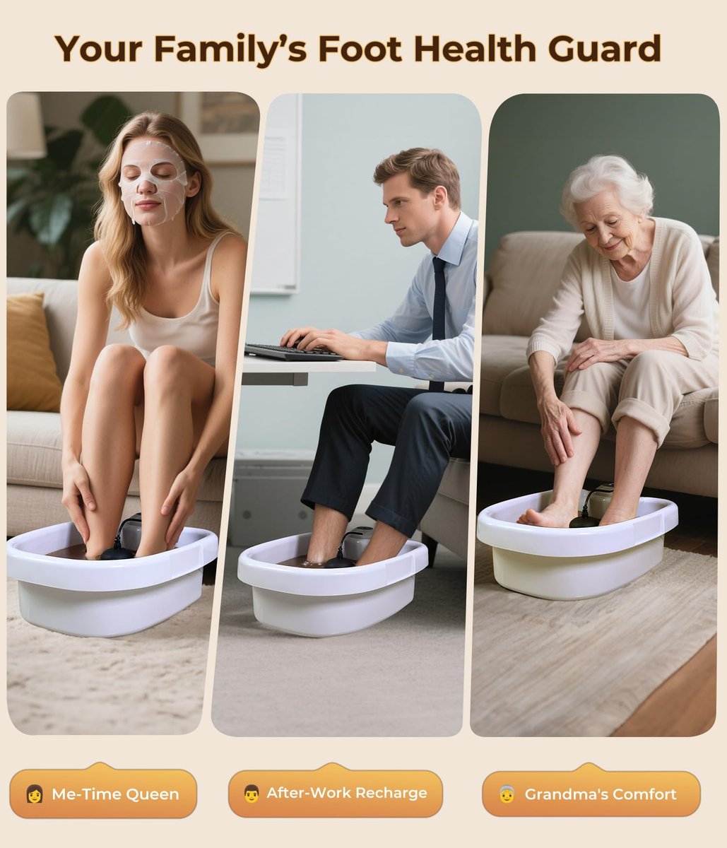 SPATOES Ionic Foot Detox Machine 3.0 - Home Foot Spa with Ion Detox Cleanse, 2 Arrays, 15 Liners, Sea Salt & Upgraded Durable Basin (Off White) Avelisse