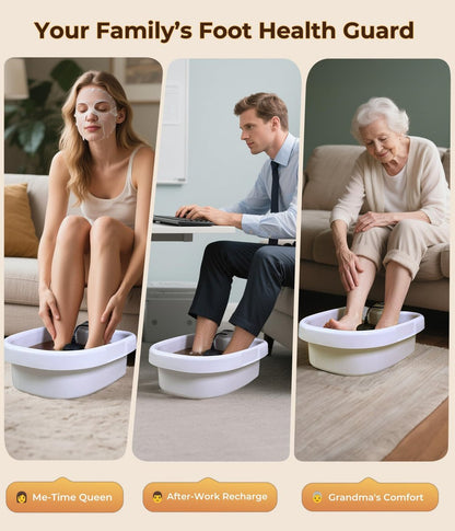 SPATOES Ionic Foot Detox Machine 3.0 - Home Foot Spa with Ion Detox Cleanse, 2 Arrays, 15 Liners, Sea Salt & Upgraded Durable Basin (Off White) Avelisse