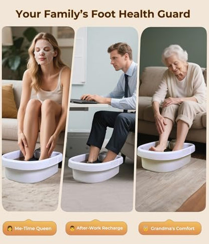 SPATOES Ionic Foot Detox Machine 3.0 - Home Foot Spa with Ion Detox Cleanse, 2 Arrays, 15 Liners, Sea Salt & Upgraded Durable Basin (Off White) Avelisse