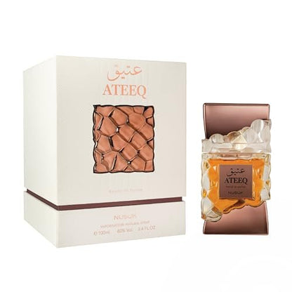 Nusuk Ateeq Perfume for Men – Long Lasting Extrait De Parfum with Citrus, Spice & Woody Notes – Bold Masculine Luxury Fragrance 100ml Avelisse