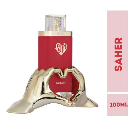 Nusuk Saher Extrait de Parfum for Women – Long-Lasting Luxury Perfume with Apple, Jasmine, Rose & Vanilla Notes, 100ml Avelisse
