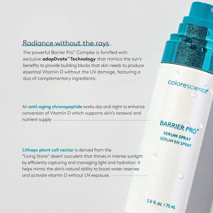Colorescience Barrier Pro Microbiome Serum Spray – Pre, Pro & Postbiotic Skin Barrier Support with Vitamin D Radiance, Leave-On Hydrating Treatment for All Skin Types Avelisse