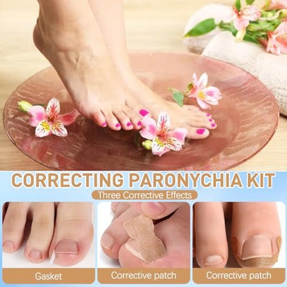 Ingrown Toenail Corrector Set with Correction Strips - Professional Pedicure Tool for Men and Women