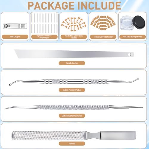 Ingrown Toenail Corrector Set with Correction Strips - Professional Pedicure Tool for Men and Women - görsel 4