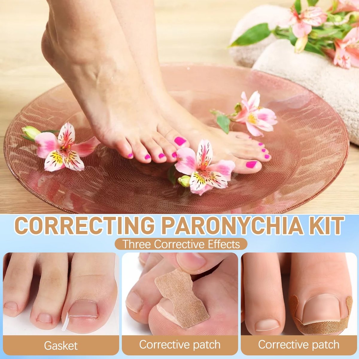Ingrown Toenail Corrector Set with Correction Strips - Professional Pedicure Tool for Men and Women - görsel 7
