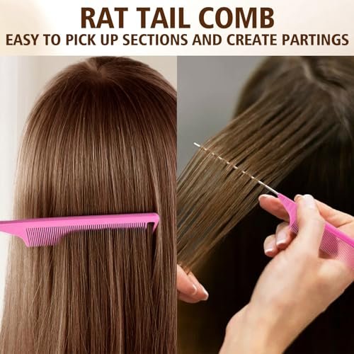 Goiple Boar Bristle Slick Back Hair Brush – Smooth Flyaways, Frizz Control, Sleek Ponytails & Buns – Wooden Edge Brush for Women, Men & Kids (Pink) - görsel 14