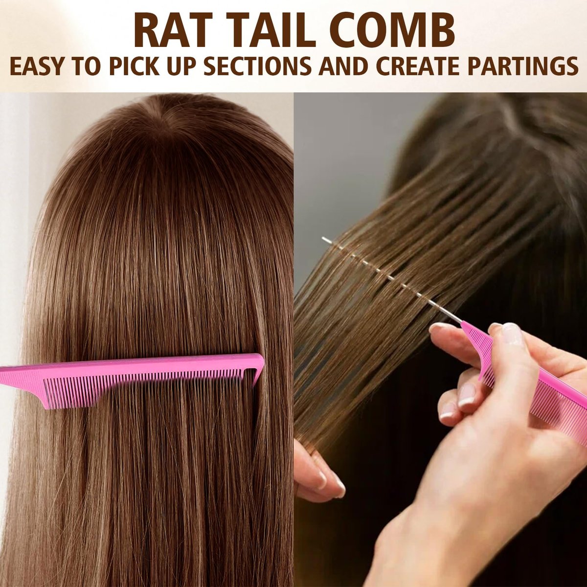 Goiple Boar Bristle Slick Back Hair Brush – Smooth Flyaways, Frizz Control, Sleek Ponytails & Buns – Wooden Edge Brush for Women, Men & Kids (Pink) - görsel 13