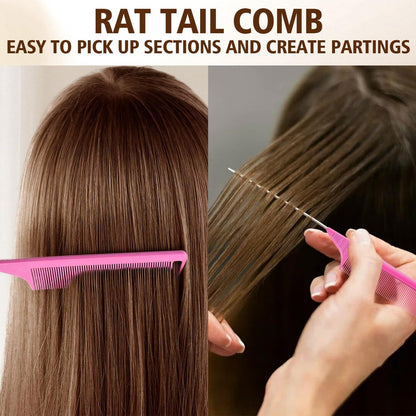 Goiple Boar Bristle Slick Back Hair Brush – Smooth Flyaways, Frizz Control, Sleek Ponytails & Buns – Wooden Edge Brush for Women, Men & Kids (Pink)