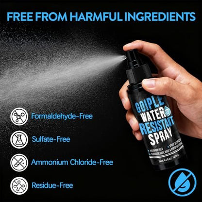 Hair Fiber Water Resistant Spray for Men – Extra Hold, Waterproof Hairline Enhancer & Volumizing Spray for Black Hair & Beard (4 Fl Oz)