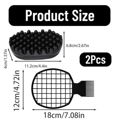 2 Pack Curl Sponge for Black Hair - Twist King Freeform Sponge for Natural Women & Men - Advanced Rotating Tool for Defined Curls Avelisse