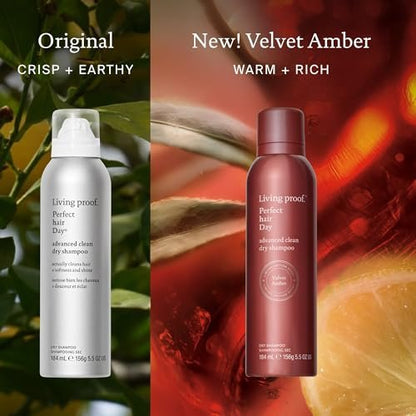 Living proof Perfect Hair Day Advanced Clean Dry Shampoo, 5.5 oz – Limited Edition Velvet Amber Scent Avelisse