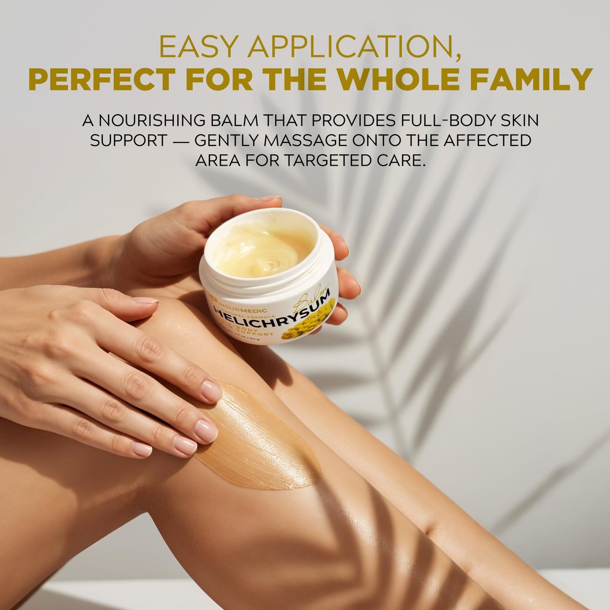 InsurMedic Helichrysum Essential Oil Balm - Helichrysum Italicum Cream for Veins, Bruises, Aches, Pains & Skin Healing - Full Body Hydration Multipurpose Salve Avelisse