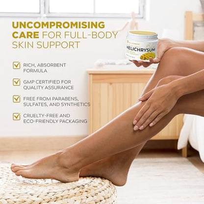 InsurMedic Helichrysum Essential Oil Balm - Helichrysum Italicum Cream for Veins, Bruises, Aches, Pains & Skin Healing - Full Body Hydration Multipurpose Salve Avelisse