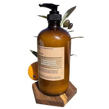 Bear Bird 100% Grass-Fed Tallow & Raw Honey Lotion with Olive Oil, Orange & Vanilla Essential Oils - 16 Fl Oz Avelisse