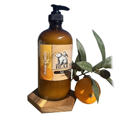 Bear Bird 100% Grass-Fed Tallow & Raw Honey Lotion with Olive Oil, Orange & Vanilla Essential Oils - 16 Fl Oz Avelisse