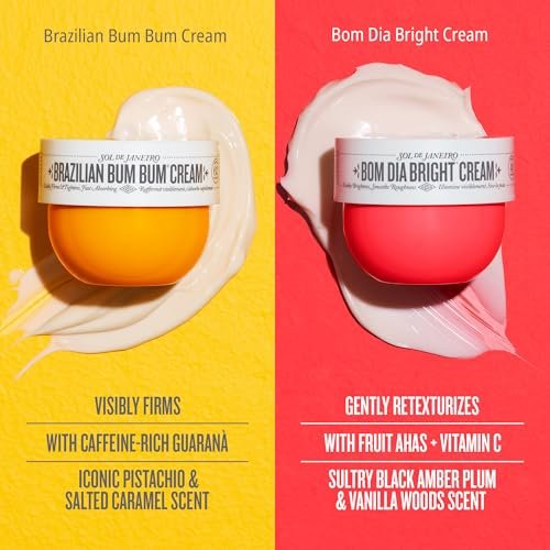 Sol de Janeiro Mini Body Cream Trial Set – Travel Size Brazilian Bum Bum Cream & Bom Dia Bright Cream, 2-Piece Set (25 mL Each) - görsel 3