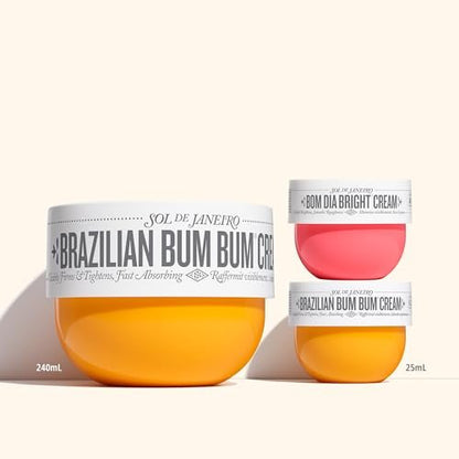 Sol de Janeiro Mini Body Cream Trial Set – Travel Size Brazilian Bum Bum Cream & Bom Dia Bright Cream, 2-Piece Set (25 mL Each)