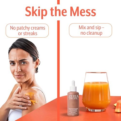 Zeria Tanning Drops to Drink – Sunless Tanning Drops for Face & Body – Vegan, Edible Self Tanner with Beta-Carotene – Natural Glow & Melanin Booster – Watermelon Flavor – 50mL Avelisse