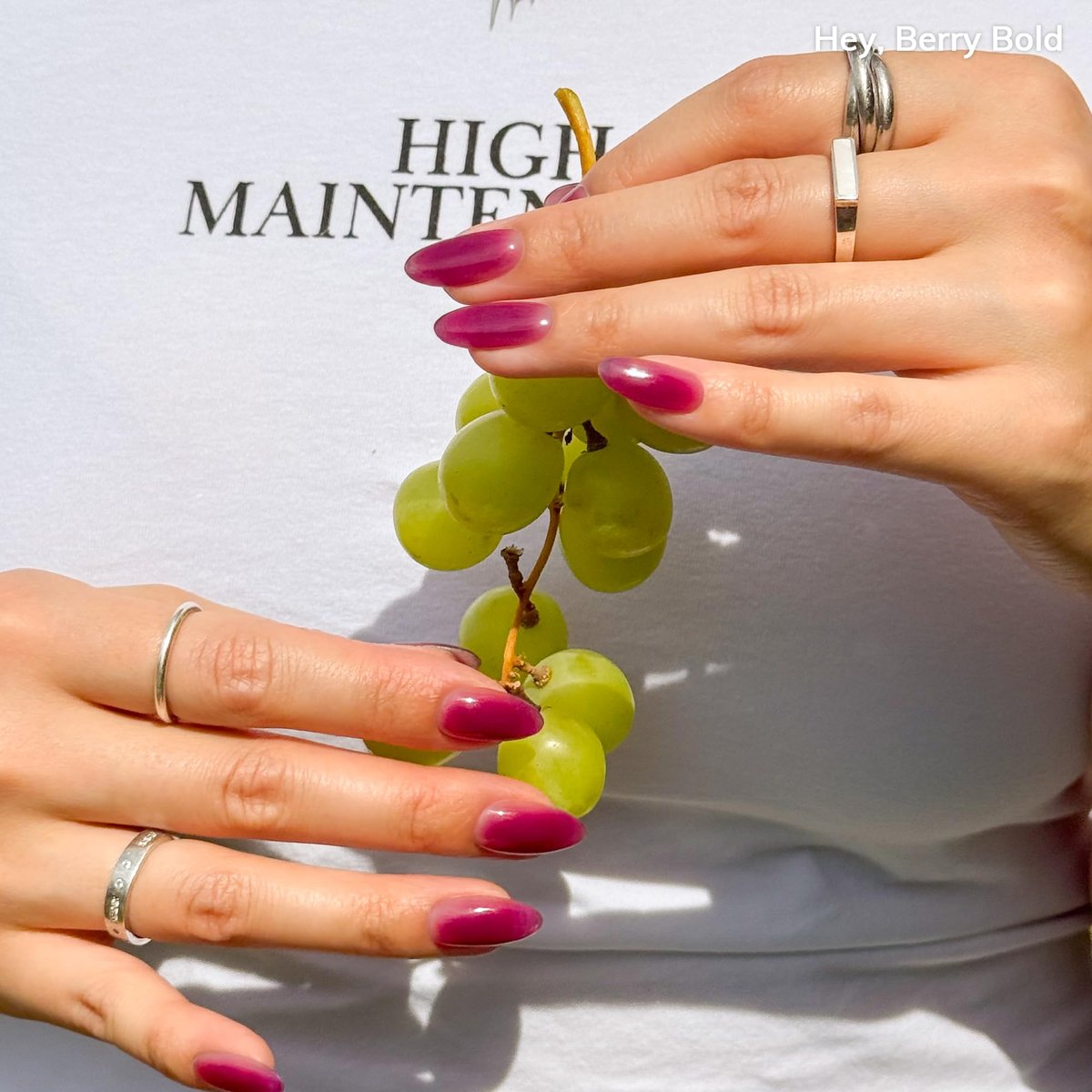 Heyhae Semi Cured Gel Nail Strips - Hey, Berry Bold | No LED Lamp Needed, Easy Apply & Remove, Salon Quality - 28 Strips - görsel 9